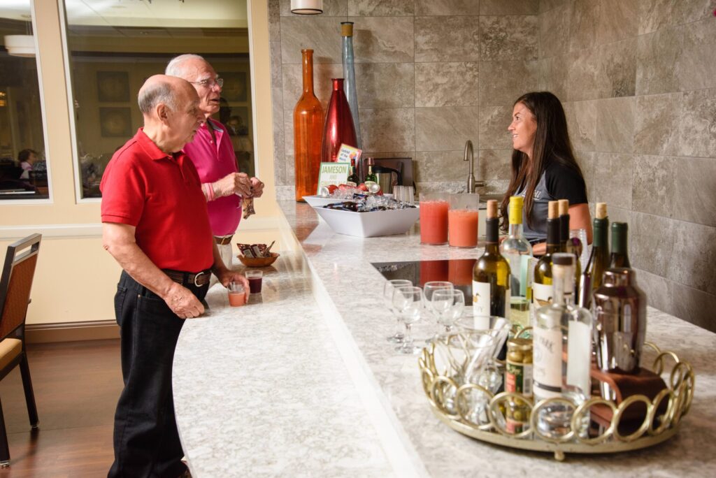 Taste testing wine